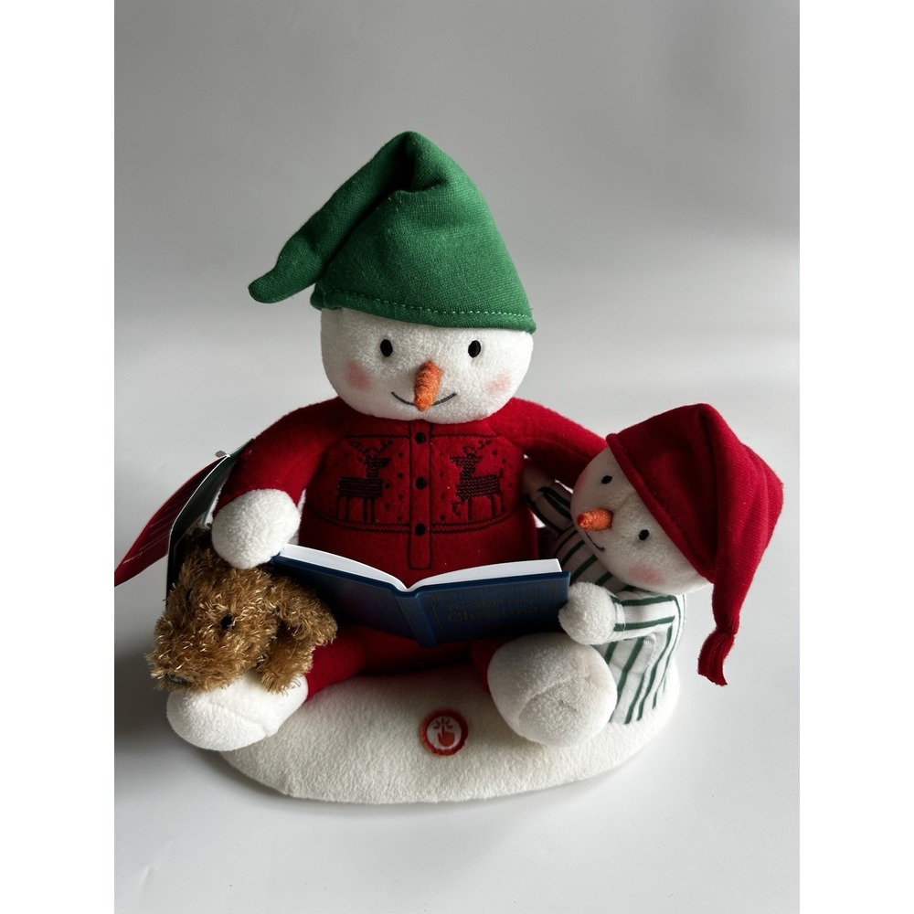 Hallmark 2019 Storytime Snowman Jingle Pals Tabletop Plush Singing Animated NWT